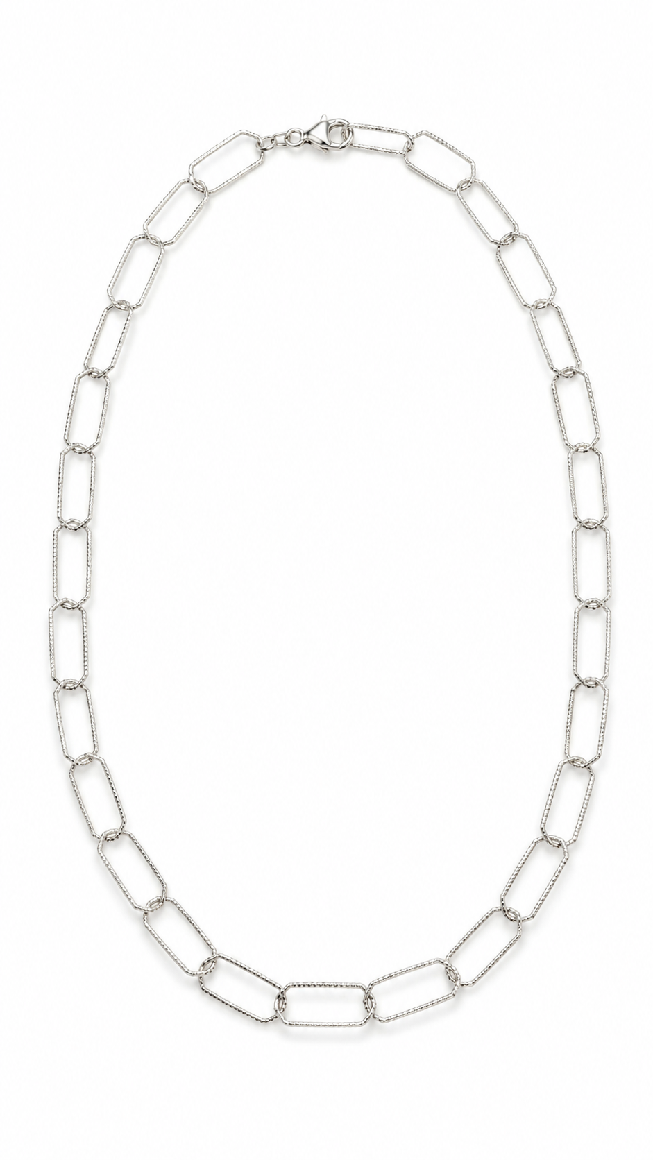 Cadena Paperclip Diamantada
